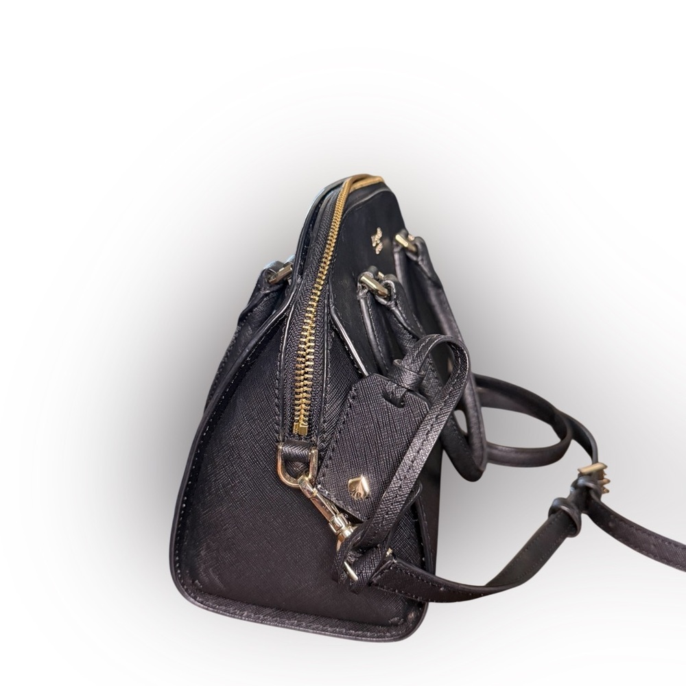 Kate Spade Reiley Medium Dome Satchel – Black Saffiano Leather - Picture 5 of 8